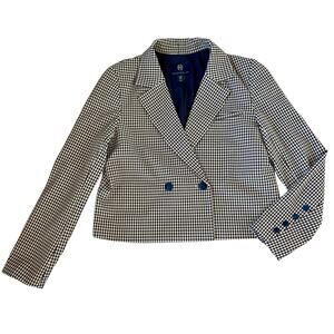 House of Harlow 1960 Blazer Houndstooth Cropped